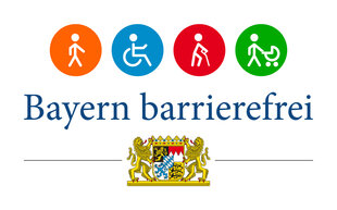  Signet "Bayern barrierefrei" der Bayerischen Staatsregierung